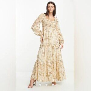 ASOS DESIGN sweetheart neck pleated maxi dress